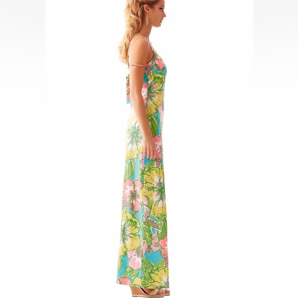 Lilly Pulitzer Palm Big Flirt Floral Maxi Dress XS - Picture 3 of 12